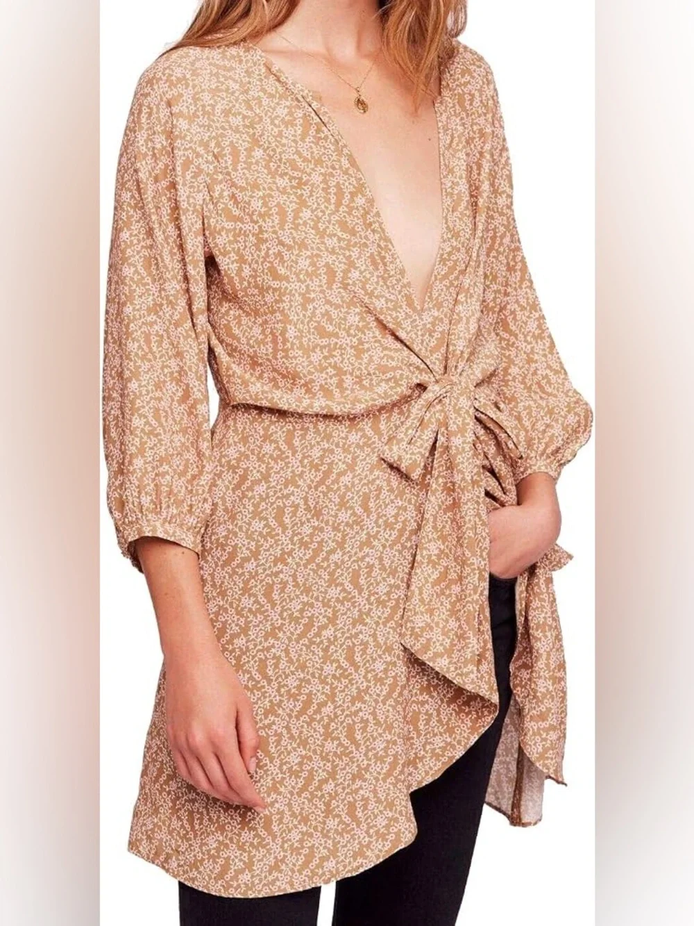 Free People | Clara Floral Tie Front Tunic